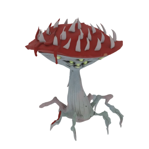 Fungal Horror Creature 3D Model