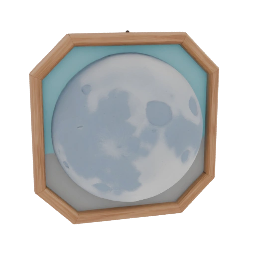 Moon Painting in Octagonal Frame