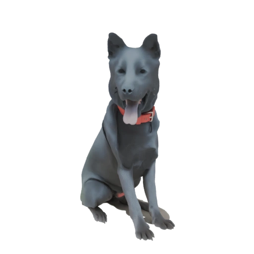 Alert Thai Ridgeback Dog 3D Model