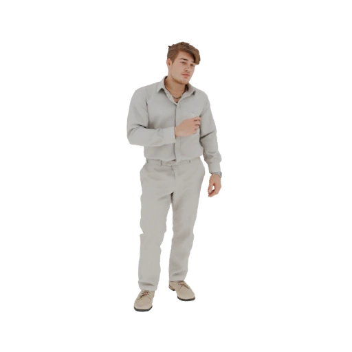 Young Man in Casual Attire