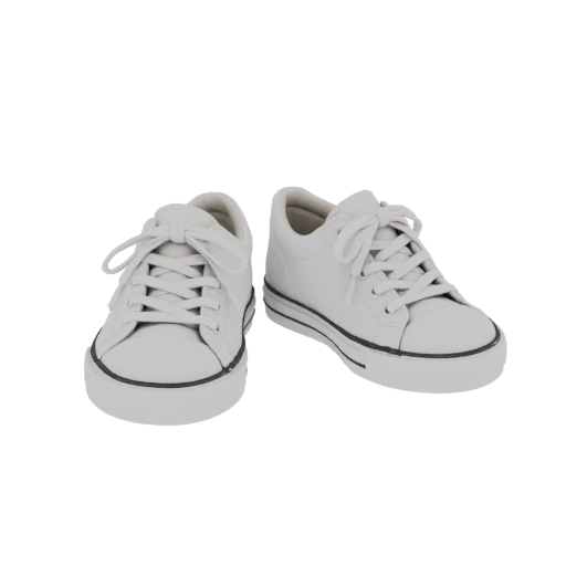 Classic White Sneakers 3D Model