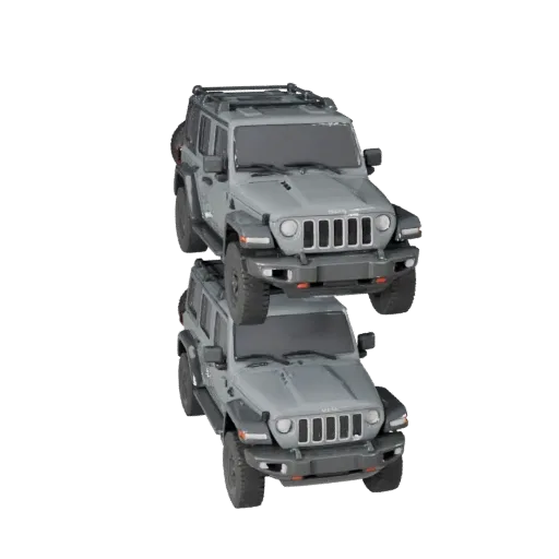 Modelo 3D Jeep Style Suv, vista de estudio a tres cuartos, activo de vehículo listo para Blender con altura de manejo elevada