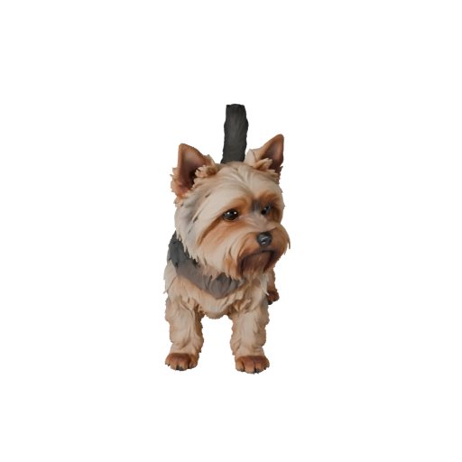 Modello 3D Cane Yorkshire Terrier per Unity - Asset Pronto per il Gioco, FBX