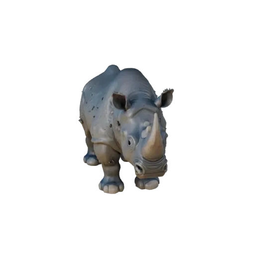 High Poly Black Rhino 3D Model - Detailed STL Asset for Printing
