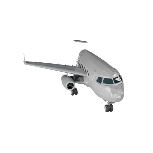 Low Poly Flugzeug 3D Modell für Unity & Unreal PBR Asset
