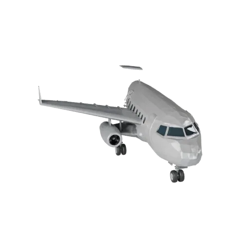 Low Poly Airplane 3D Model for Unity & Unreal PBR Asset