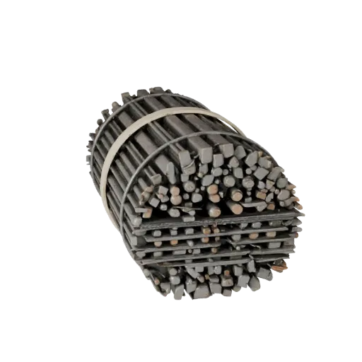 Roadwork Rebar Bundle Modular 3D model, isometric modular kit view, showing concrete, site-ready silhouettes.