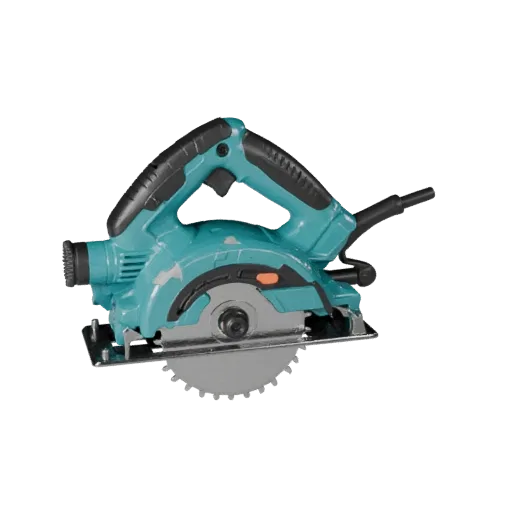 Workshop Circular Saw Product Viz 3D model, three-quarter studio product render, showing molded plastic, form detail.