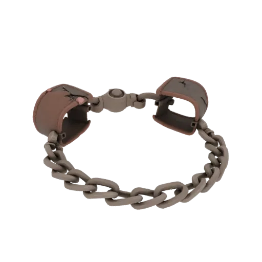 Chain Charm Bracelet collectible detail 3D model, turntable hero render, highlighting bracelet form and finish detail.