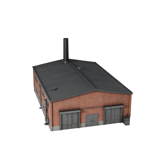 Druckbare Fertigungsanlage STL 3D-Modell - Maßstabsgetreues Asset