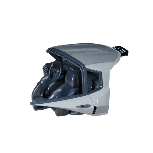 High Poly Mustang Inspired Muscle Car 3D Model for Studio