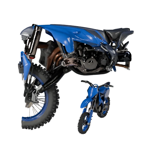 Moto da Cross High Poly 3D Model per Rendering Studio Asset PBR