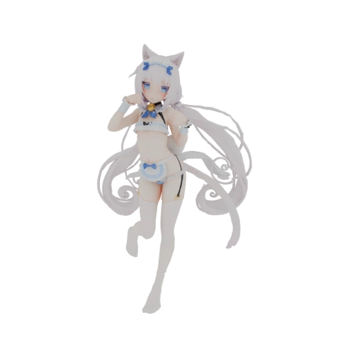 Vanilla Neko Maid 3D Model