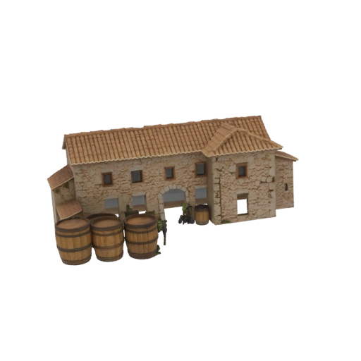 Rustic Stone Farmhouse with Barrels