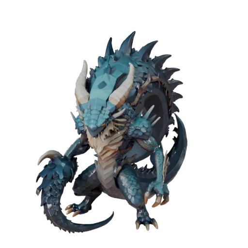 Modelo 3D Kraken Baixo Poli - Asset de Jogo Unity com FBX | Livre de Royalties
