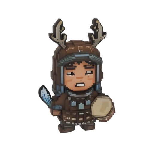 Shaman with Antlers and Drum