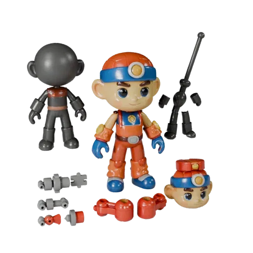 Sports Mascot Character modular kit 3D model preview showing pose, top-down kitbash view and surface detail
