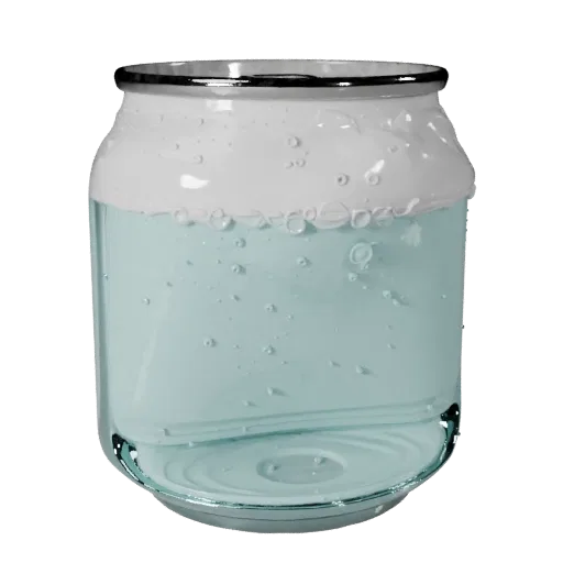 Sparkling Soda Can 3D model, three-quarter front view, AR viewer studio render, showing glass, container shape.