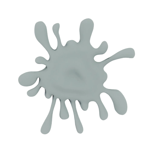 Gray Paint Splatter 3D Model