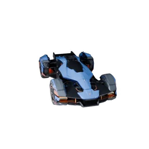 Speeder Bike 3D-Modell, Dreiviertel-Studioansicht, Blender-bereites Fahrzeug-Asset mit futuristischen Paneelen, Antriebszonen