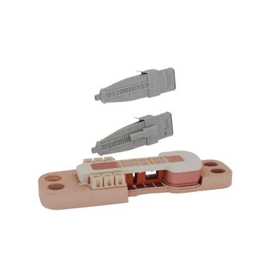 Field Suture Trainer Printable 3D model, isometric STL render, showing neutral plastics, training device layout.
