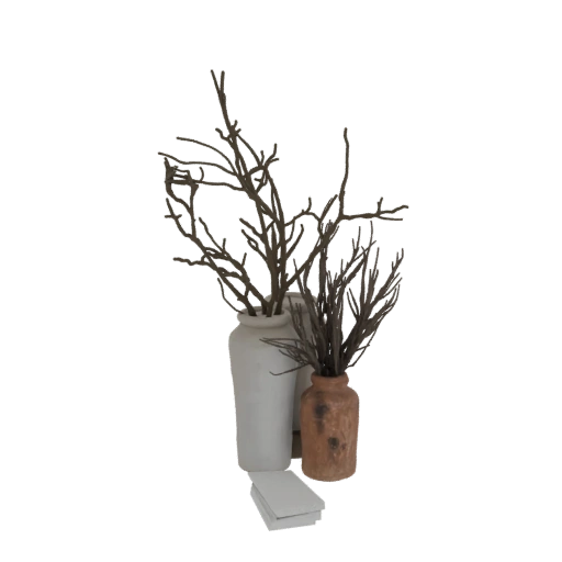 Rustic Vase with Branches