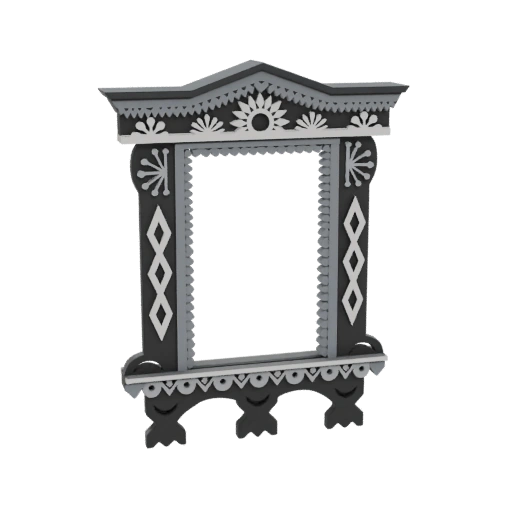 Ornate Wooden Window Frame