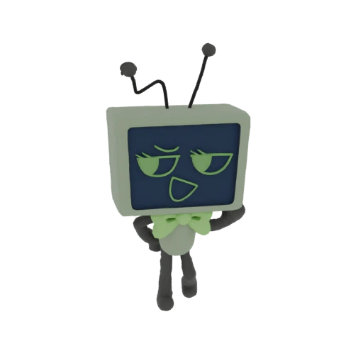 Retro TV Character 3D Model