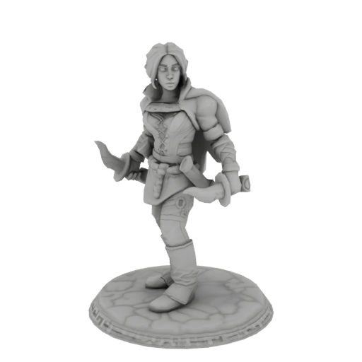 Female Rogue with Daggers Miniature