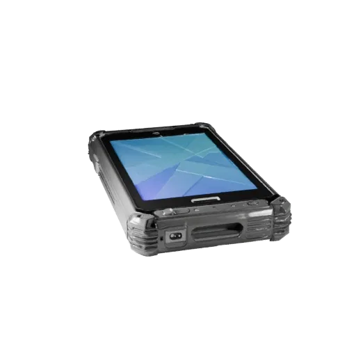 Rugged Tablet Phone Modular 3D model, isometric modular kit view, showing glass screens, thin device proportions.