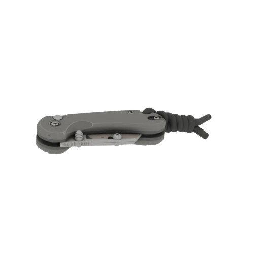 Gray Folding Utility Knife with Lanyard