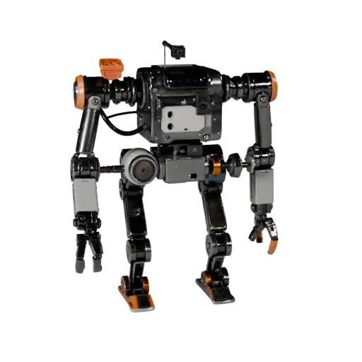 Service Crawler Robot 3D model, three-quarter front view, Unreal Engine viewport, showing metal frames, robot form.