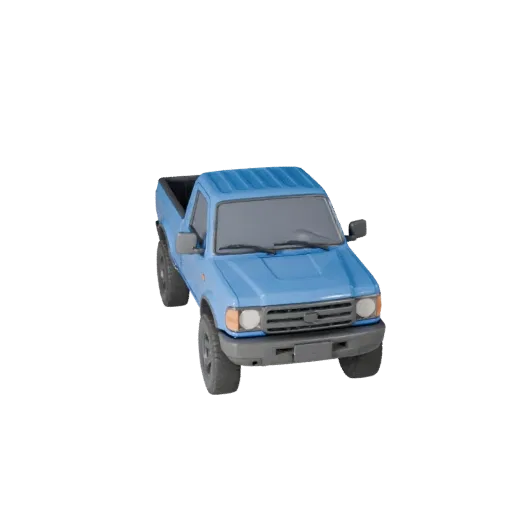 Spielbereiter Pickup-Lkw 3D-Modell für Echtzeitspiele - PBR