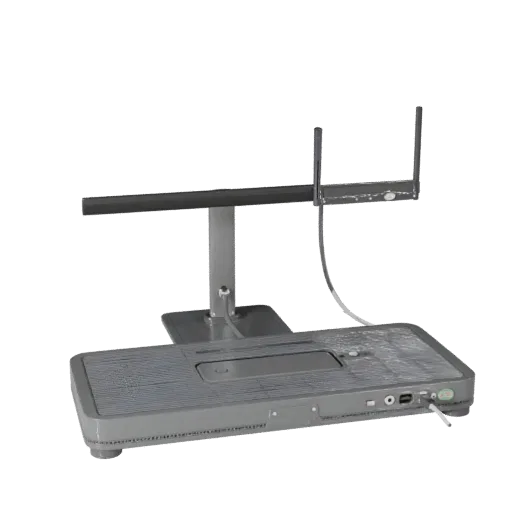 Modello 3D Modulare Monitor, vista isometrica del kit modulare, che mostra gusci in plastica, scala da scrivania.