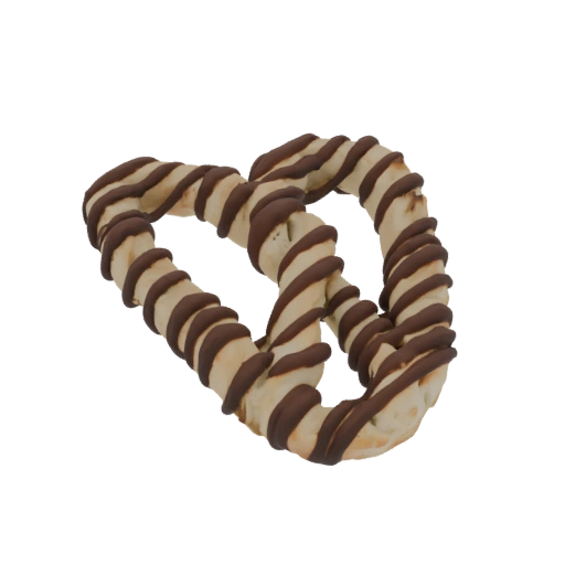 Chocolate Drizzled Pretzel Cookie 3D Model