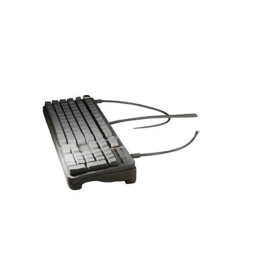 Wireless Mechanical Keyboard Modular 3D model, isometric modular kit view, showing plastic shells, desktop scale.