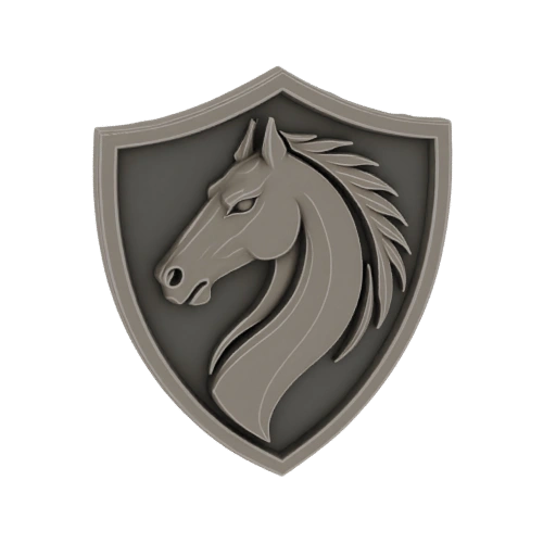 Embossed Horse Head Emblem 3D Model