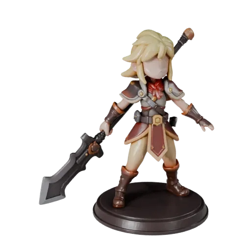 Adventure Fantasy Figurine collectible 3D model preview showing pose, studio close-up view