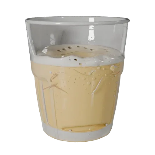 Sparkling Juice Glass Printable 3D model, isometric STL render, showing glass, container shape.
