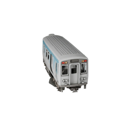 Modelo 3D de Trem Metropolitano para Unity - Asset de Jogo Low Poly