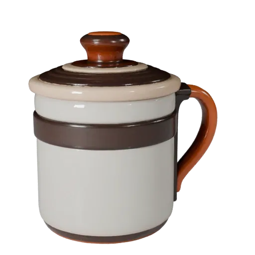 Modern Mug Realistic 3D model, three-quarter studio render, showing ceramic, recognizable everyday shapes.
