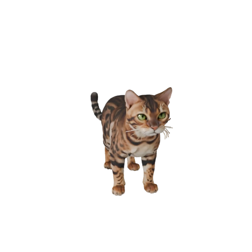 Modelo 3D Gato Bengala para Blender - Asset PBR com Texturas | PBR