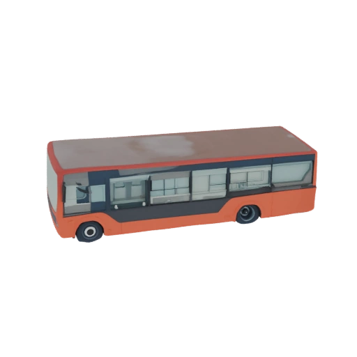 Orange City Bus 3D Model