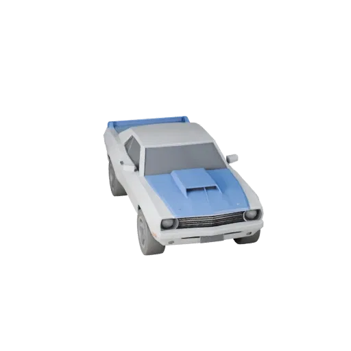 High Poly Muscle Car 3D Model for Studio Renders - PBR