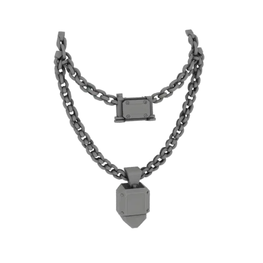 Layered Necklace print ready 3D model, perspective studio render, showing necklace form, surface, and scale cues.