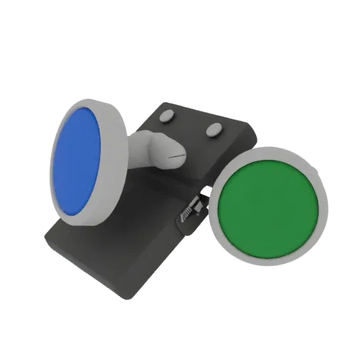 Round Cufflink render detail 3D model, perspective studio render, highlighting cufflink form and finish detail.
