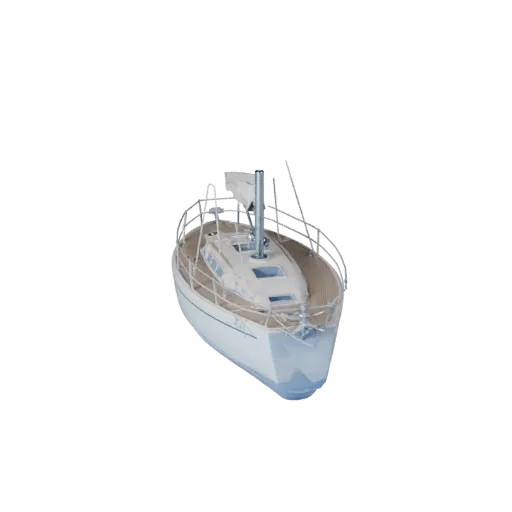 High Poly Sailboat 3D Model for Studio Renders PBR Asset