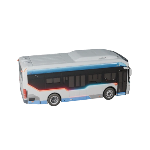 Modelo 3D de Ônibus Futurista para Blender - Asset Pronto para Renderização