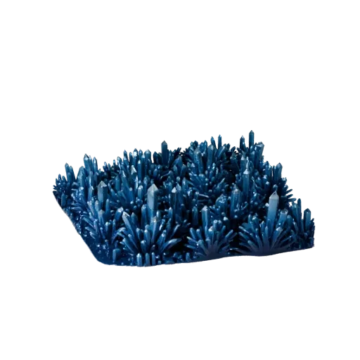 Fantasy Crystal Forest Biome 3D model, three-quarter environment render, showing terrain layers, terrain detail.