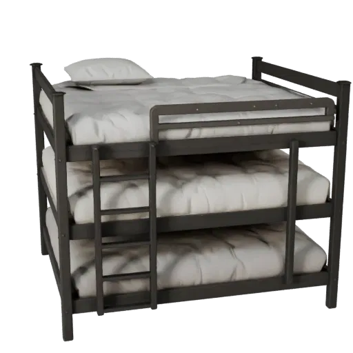 Modelo 3D de Cama Elástica Estofada, quarto, vista frontal em três quartos, viewport do Unreal Engine, detalhe do tecido.